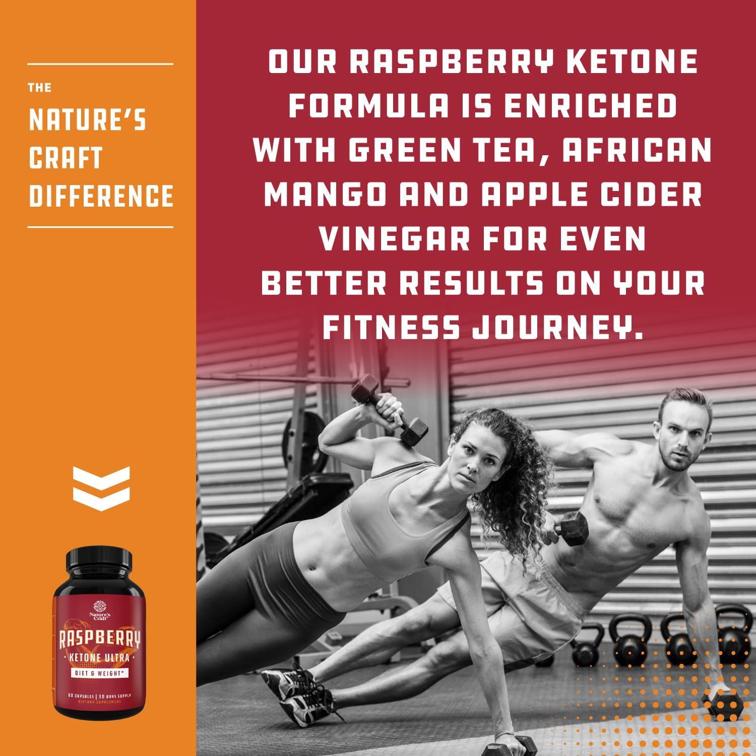 Bundle Raspberry Ketones, Green Tea Extract and African Mango Blend and Acai Berry Antioxidant Support Weight Loss Supplement - Suppress Appetite  Burn Fat - Supports Immune System and Boost Energy