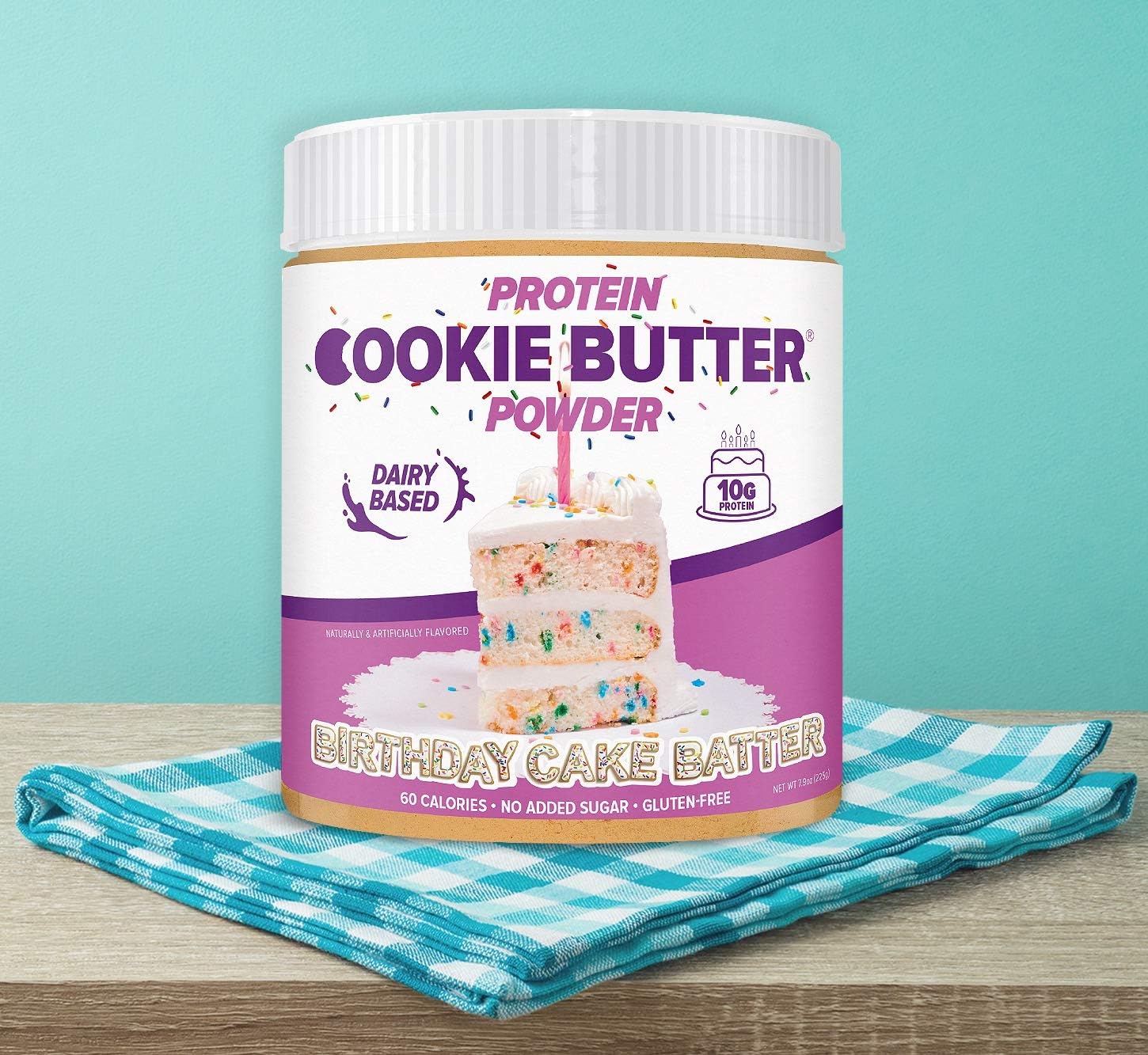 Flexible Dieting Lifestyle Whey Protein Cookie Butter Powder - Birthday Cake Batter | Keto-Friendly, Low Carb, No Added Sugars, Gluten-Free | Easy to Mix, Bake and Spread | 7.9oz