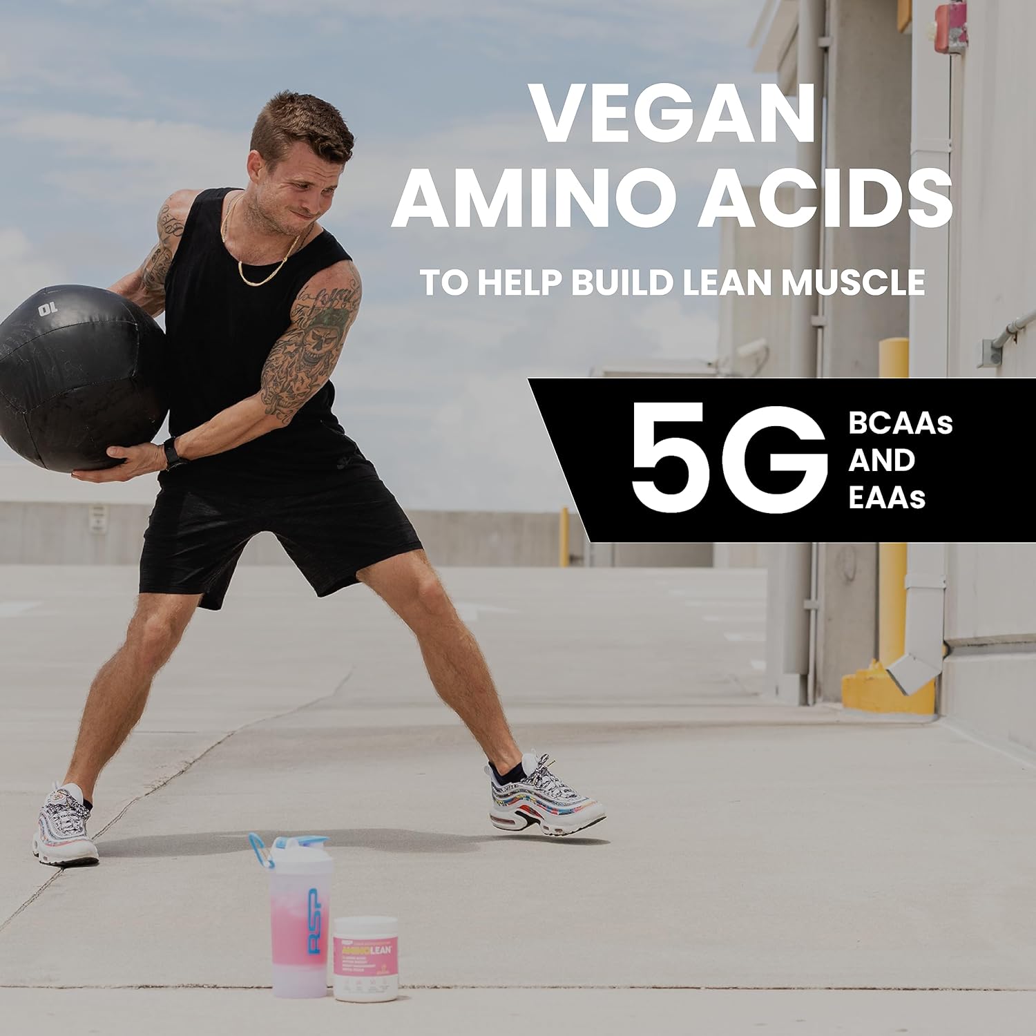 RSP NUTRITION AminoLean Pre Workout Powder, Amino Energy  Weight Management with Vegan BCAA Amino Acids, Natural Caffeine, Preworkout Boost for Men  Women, 30 Serv, Pink Lemonade