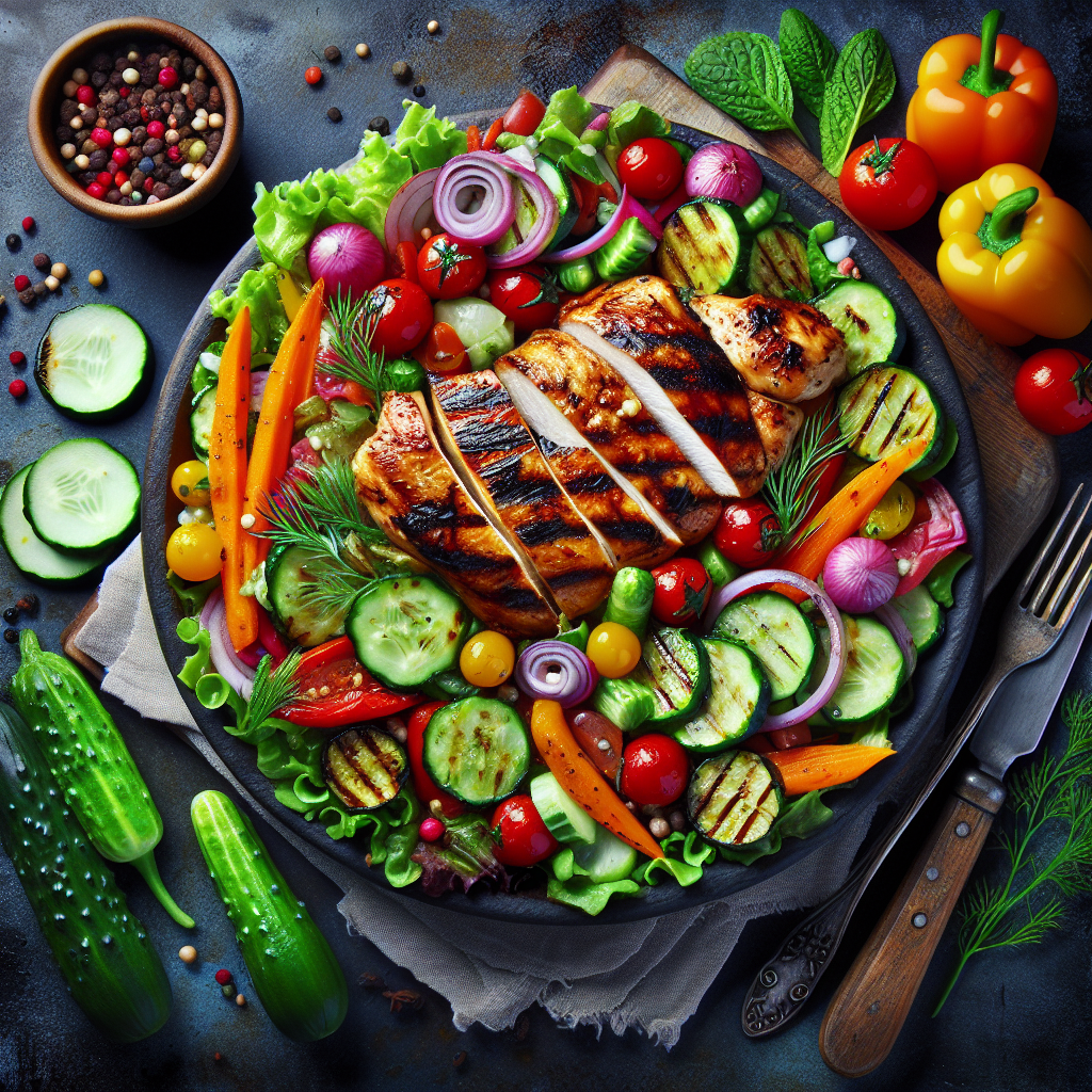 Medifast Diet Recipe: Grilled Chicken And Vegetable Salad