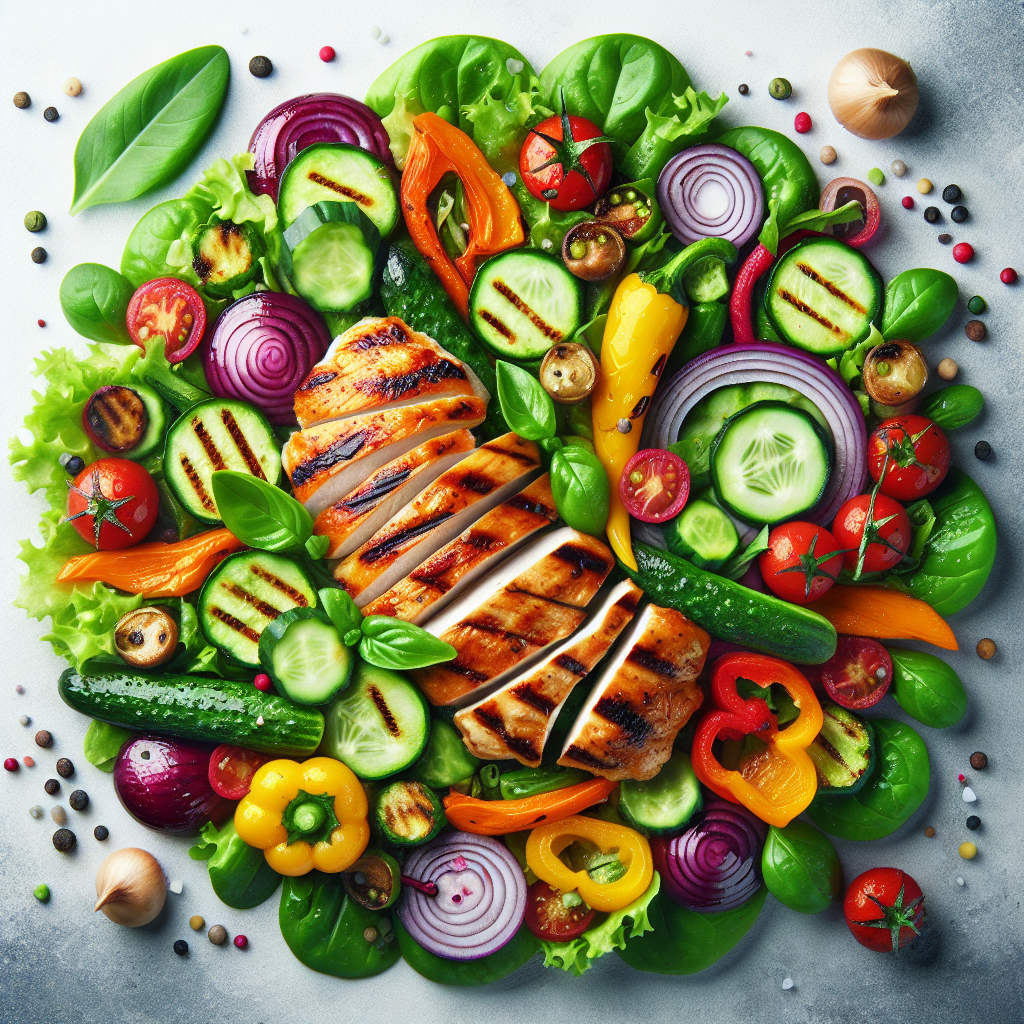 Medifast Diet Recipe: Grilled Chicken And Vegetable Salad