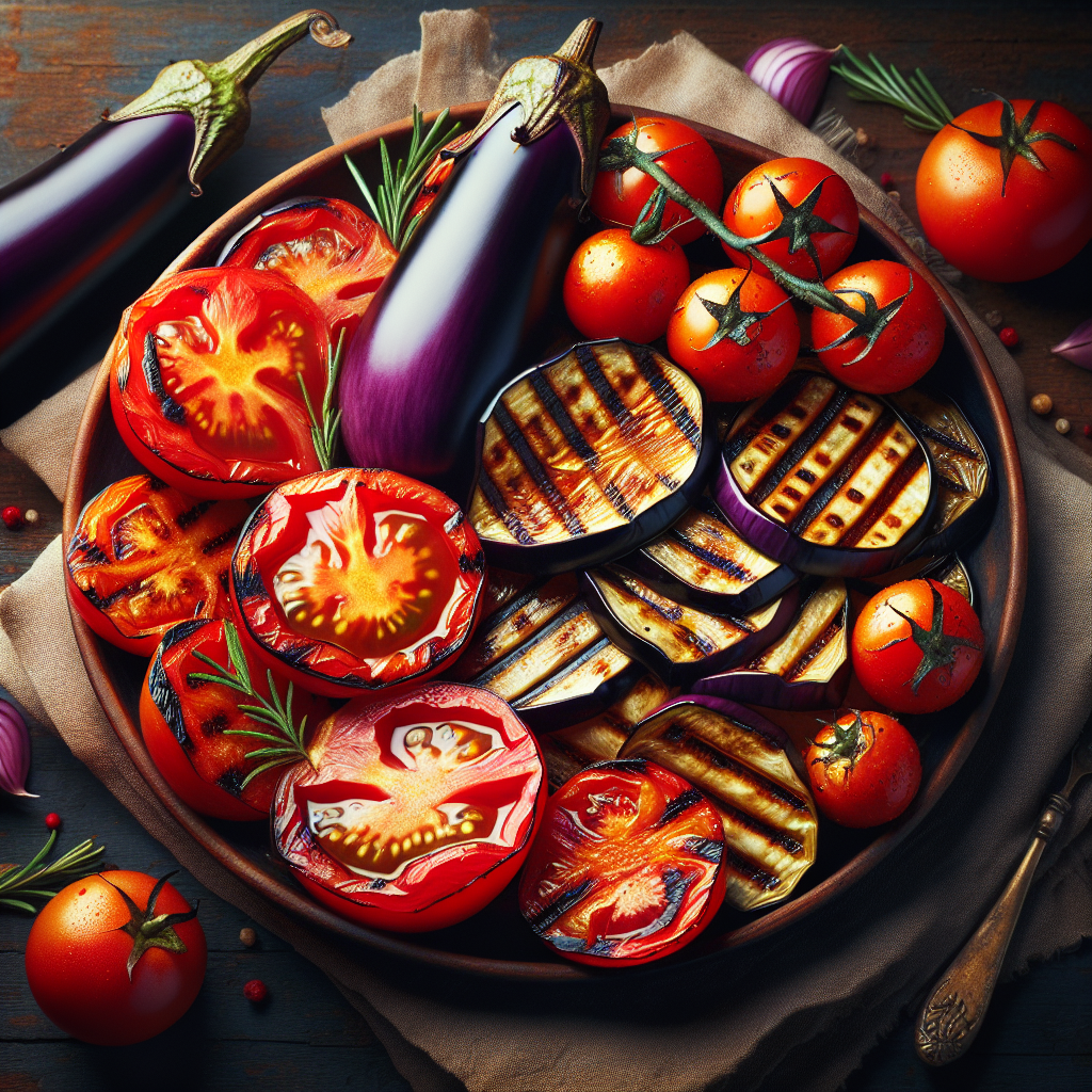 Mediterranean Diet Recipe: Grilled Eggplant And Tomato Salad