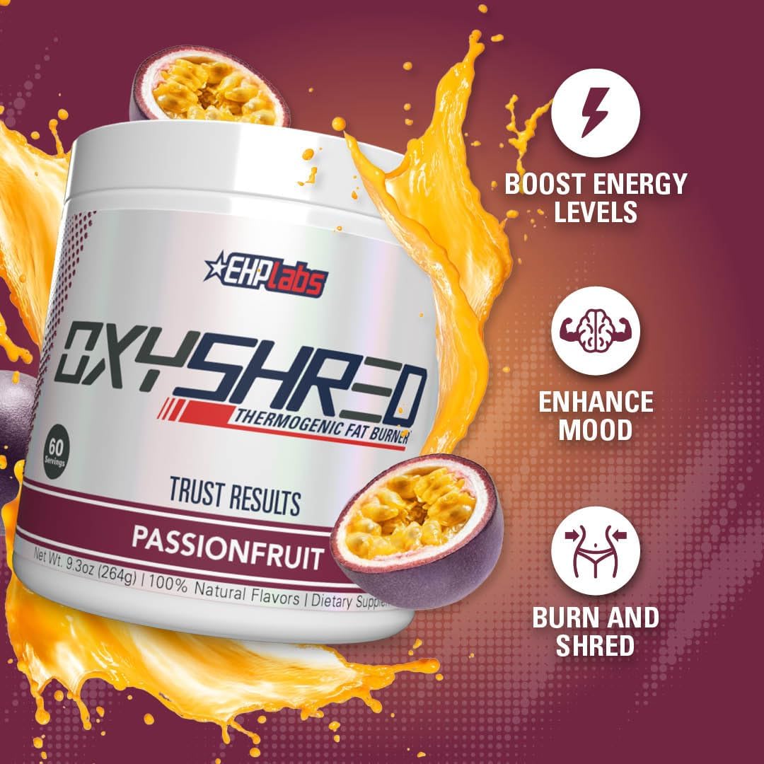 EHPlabs OxyShred Thermogenic Pre Workout Powder  Shredding Supplement - Clinically Proven Preworkout for Men  Women, Sugar Free Energy Powder with 150mg of Caffeine - Gummy Snake, 60 Servings