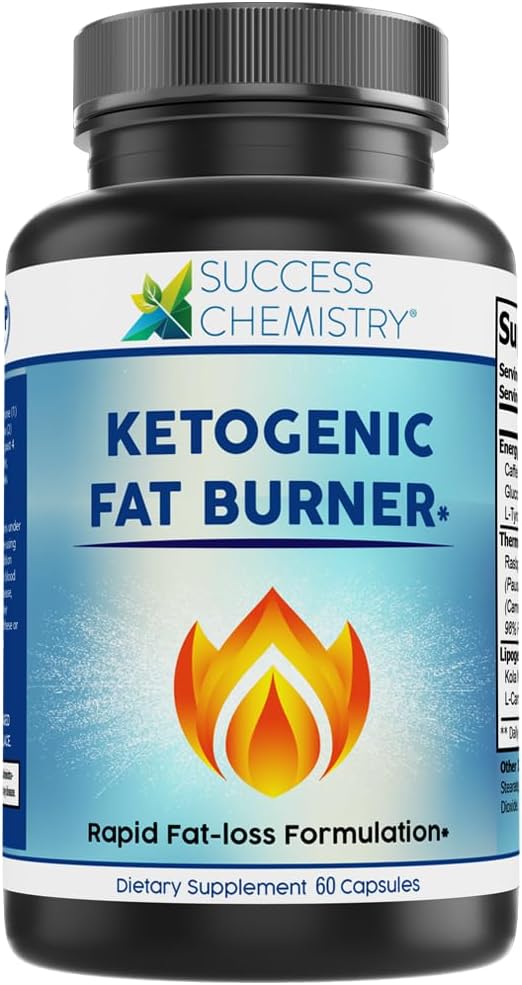 Ketogenic Fat Burner Women  Men - Burn Belly Fat Fast - Carb Blocker - Weight Loss - Focus - Achieve Perfect Ketosis - Diet Pill - Non GMO - 60 Veggie Caps