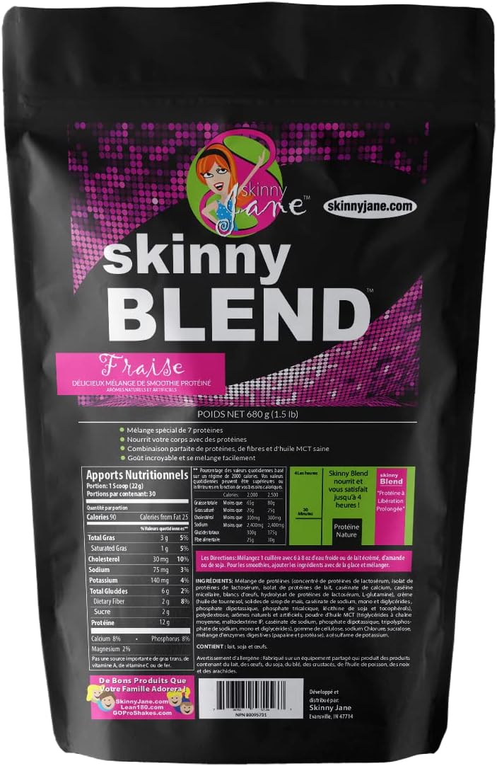 Skinny Blend - Best Tasting Protein Shake for Women - Slim Fast Weight Loss Shakes - Meal Replacement - Low Carb Breakfast - Diet Supplement - Appetite Suppressant - 30 Delicious Shakes (Chocolate)