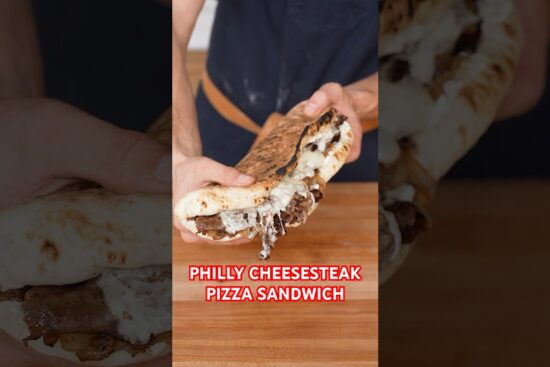 The Ultimate Philly Cheesesteak Pizza Sandwich