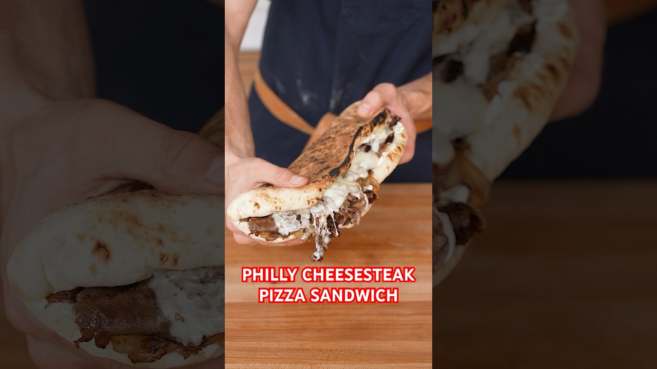 The Ultimate Philly Cheesesteak Pizza Sandwich